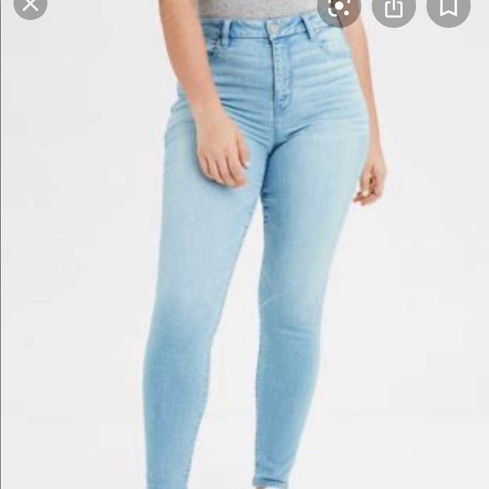 American eagle non-ripped light wash jeans
